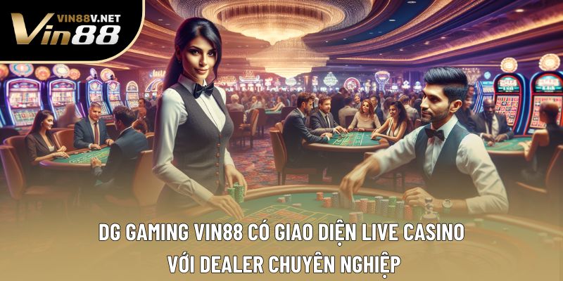 DG Gaming VIN88 có giao diện live casino với dealer chuyên nghiệp